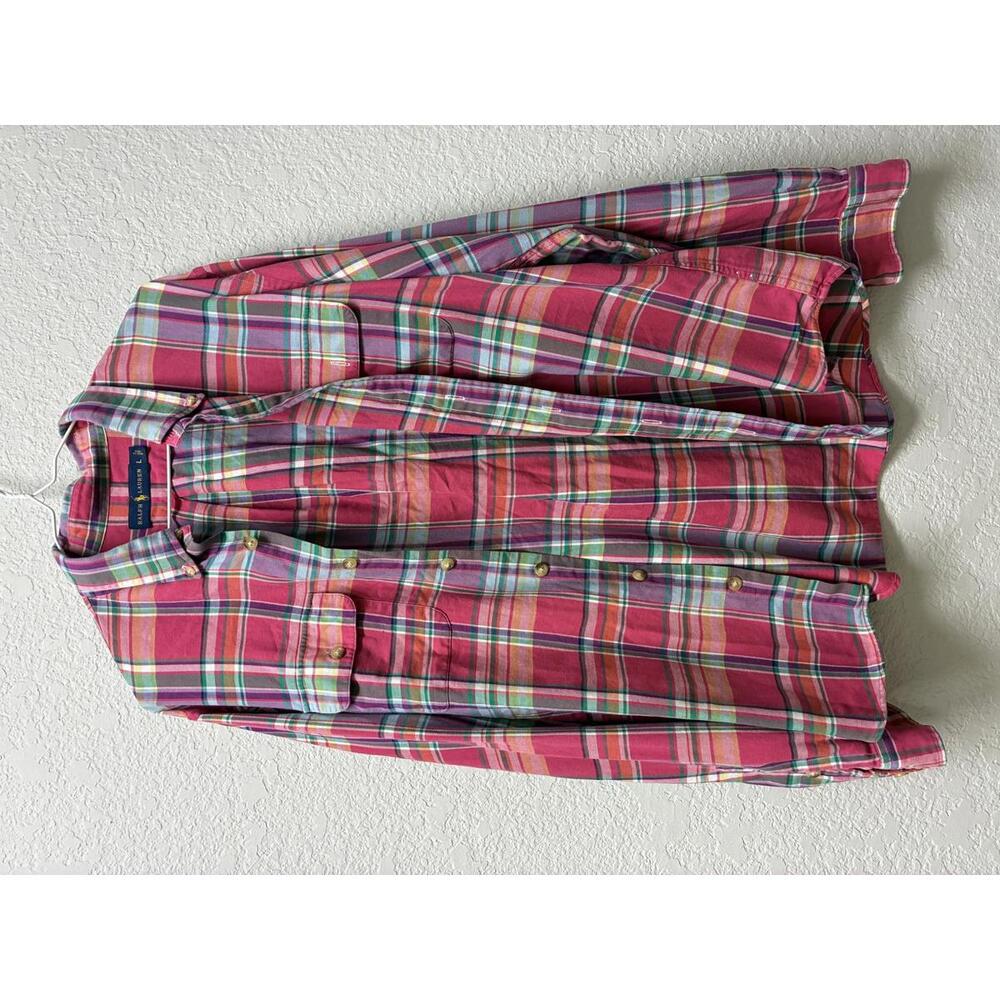 Ralph Lauren Women’s Casual Plaid Button-Up Shirt Large